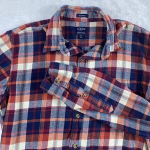 J.Crew Flannel Shirt Men's Sz M Plaid Cotton Winter Cabin Classic Fit